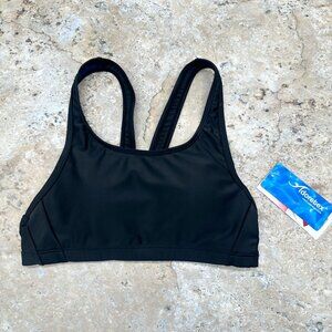 Adoretex Girls Sport Bra Workout Bikini Top Size XS Black Removal Pads NWT